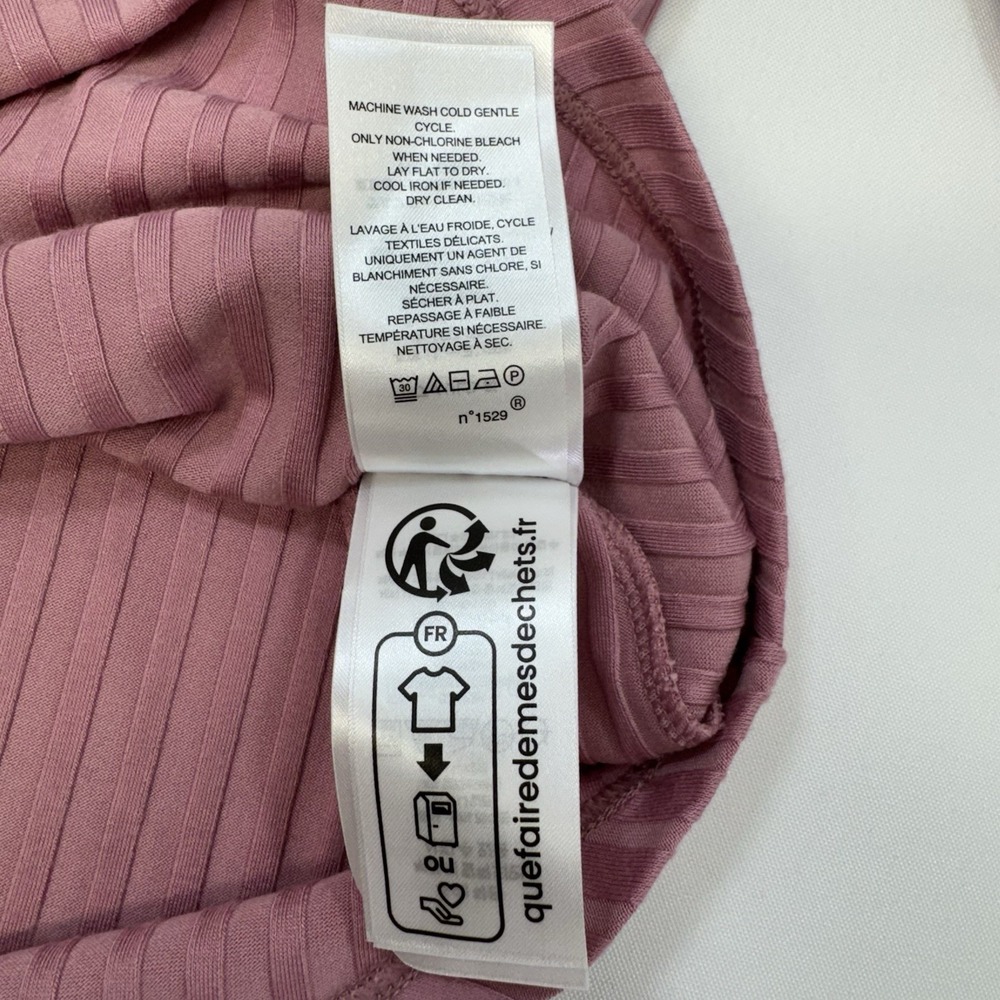 Lauren Ralph Lauren Rose Muave Ribbed Polo Blouse Preppy Office Womens Large NEW - Picture 10 of 13